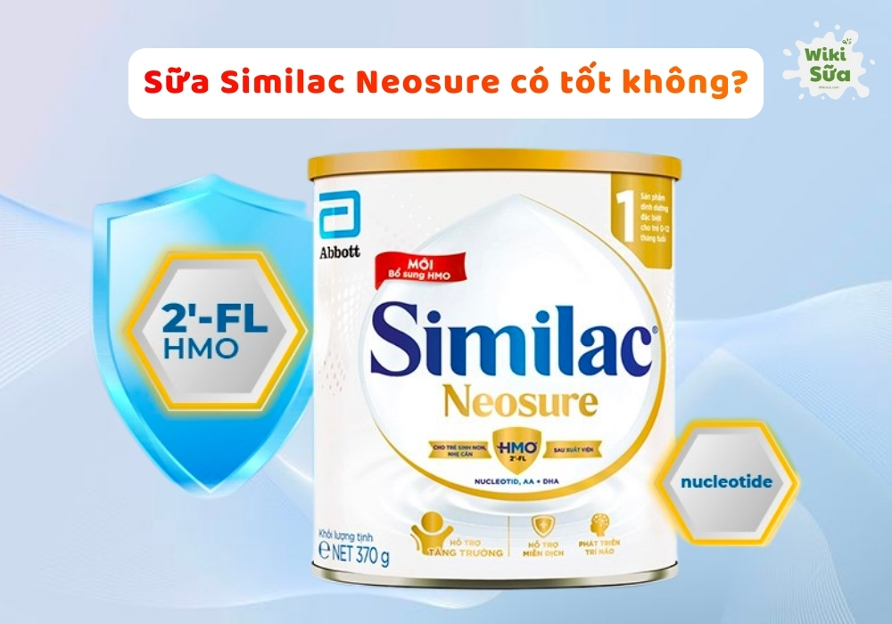 Sữa Similac Neosure với công thức giàu đạm, chất béo, cùng hệ dưỡng chất IQ giúp tăng cân, phát triển trí não và tăng cường miễn dịch