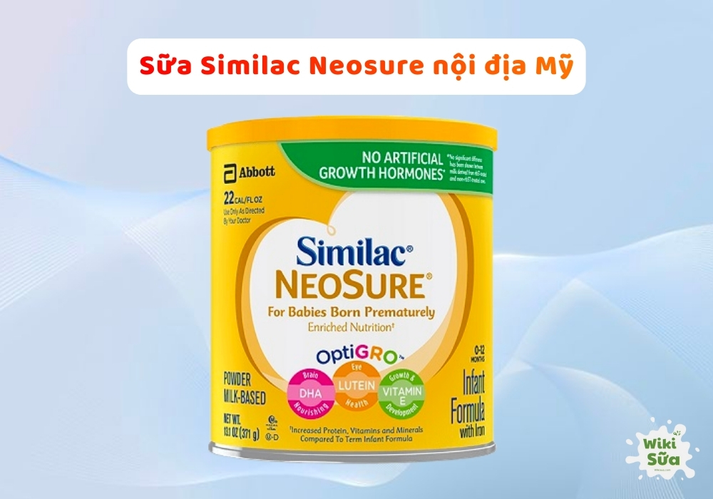 Similac Neosure Infant Formula (màu vàng) dành cho bé sinh non thiếu tháng, suy dinh dưỡng, chậm tăng cân bắt kịp đà tăng trưởng