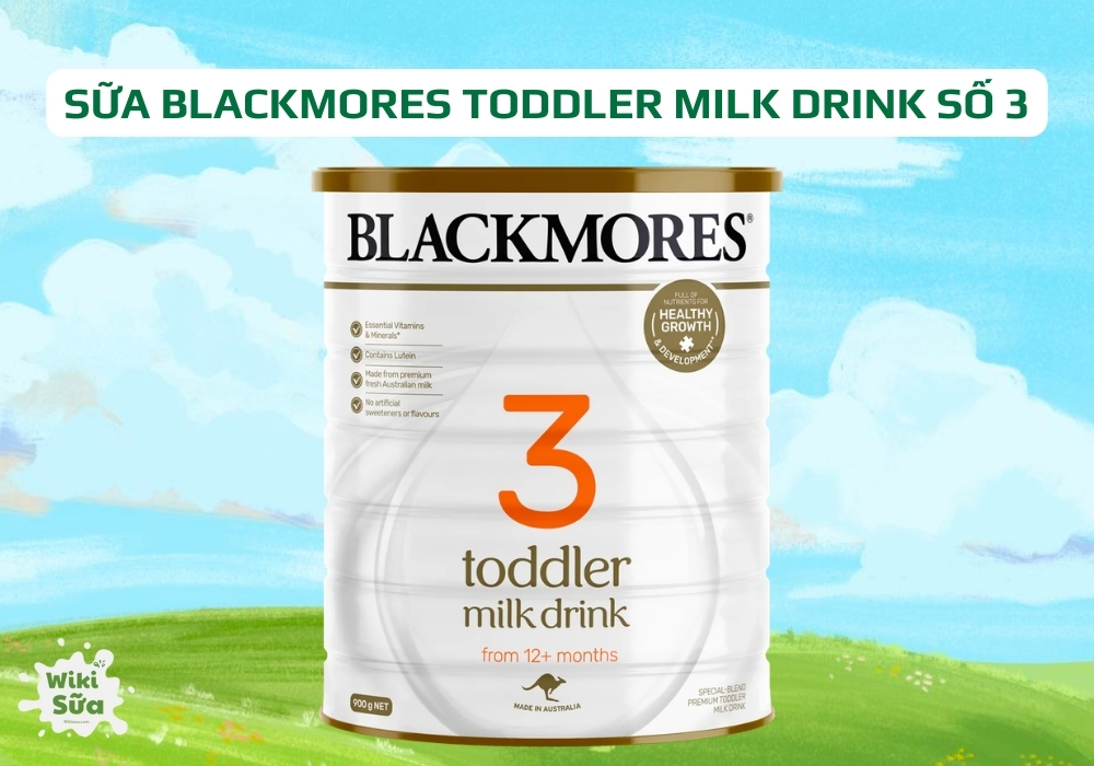 Sữa Blackmores số 3 dành cho trẻ từ 1 tuổi trở lên được nhập khẩu từ Úc, giúp trẻ tăng cân tốt, phát triển hệ xương cùng chiều cao.
