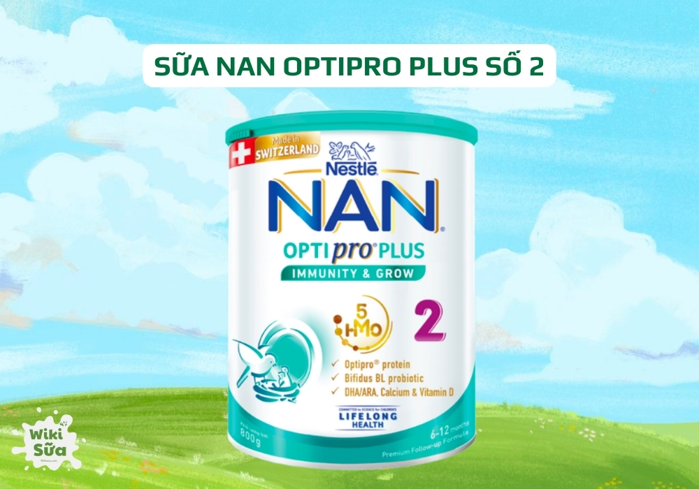 NAN Optipro Plus với cải tiến bổ sung phức hợp 5HMO và 100 triệu lợi khuẩn Bifidus BL giúp tăng cường sức đề kháng và hỗ trợ tiêu hóa, giảm nguy cơ táo bón.