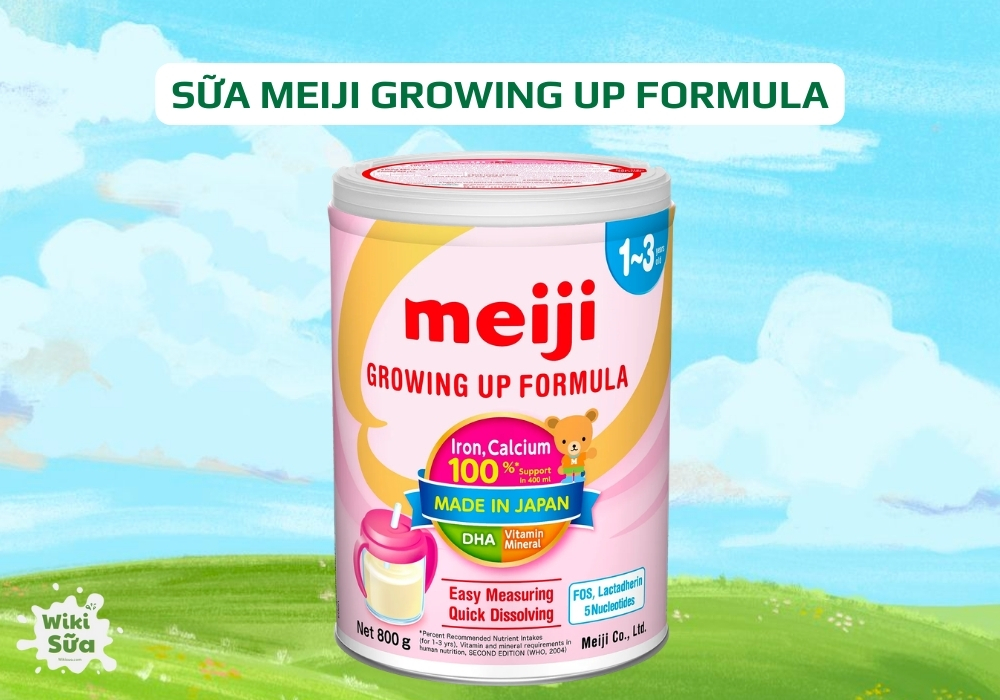 Sữa Meiji Growing Up Formula (thường gọi là Meiji số 9) là dòng sữa bột cao cấp của Nhật Bản, được thiết kế chuyên biệt cho trẻ từ 1–3 tuổi.