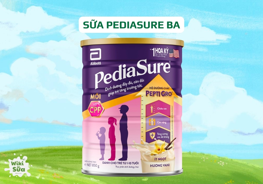 Sữa PediaSure BA là dòng sữa cao cấp của Abbott, chuyên biệt dành cho trẻ 1-10 tuổi biếng ăn, nhẹ cân, suy dinh dưỡng hoặc mới ốm dậy.