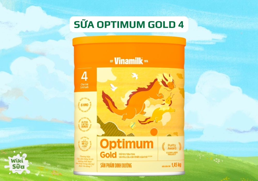 Sữa Optimum Gold 4 với 6 HMOs đầu tiên tại Việt Nam, 2 tỷ lợi khuẩn BB-12™ & LGG™, đạm whey giúp tiêu hóa khỏe, hấp thu tốt, hỗ trợ phát triển toàn diện cho trẻ.