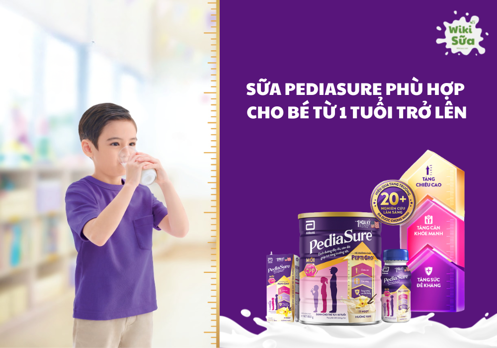 Chọn sữa PediaSure phù hợp với độ tuổi của trẻ