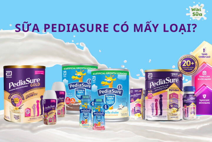 Sữa PediaSure có 3 loại theo nguồn gốc xuất xứ và 2 dạng quy cách đóng gói