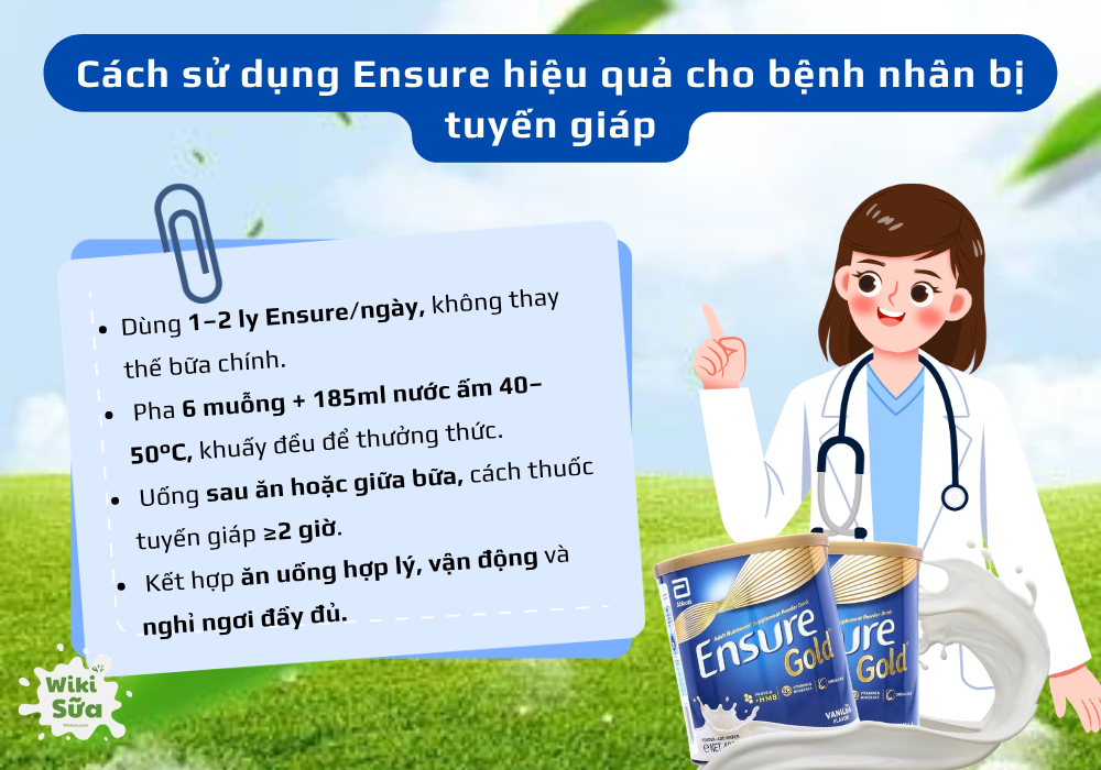 cách uống ensure hiệu quả khi bị tuyến giáp