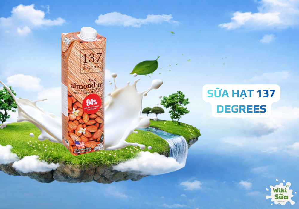 Sữa hạt 137 Degrees – ít ngọt, dễ uống, phù hợp mẹ sau sinh mổ cần chế độ ăn thanh đạm. 
