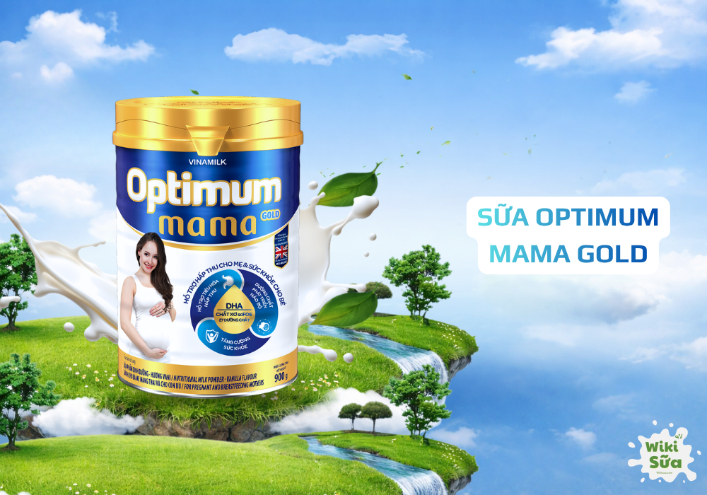 Sữa Optimum Mama Gold – tăng cường dưỡng chất, hỗ trợ lợi sữa tự nhiên.