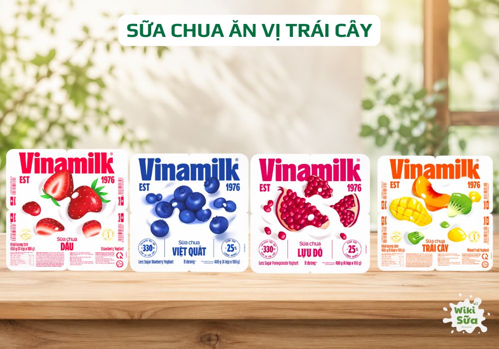 sữa chua ăn vinamilk vị trái cây