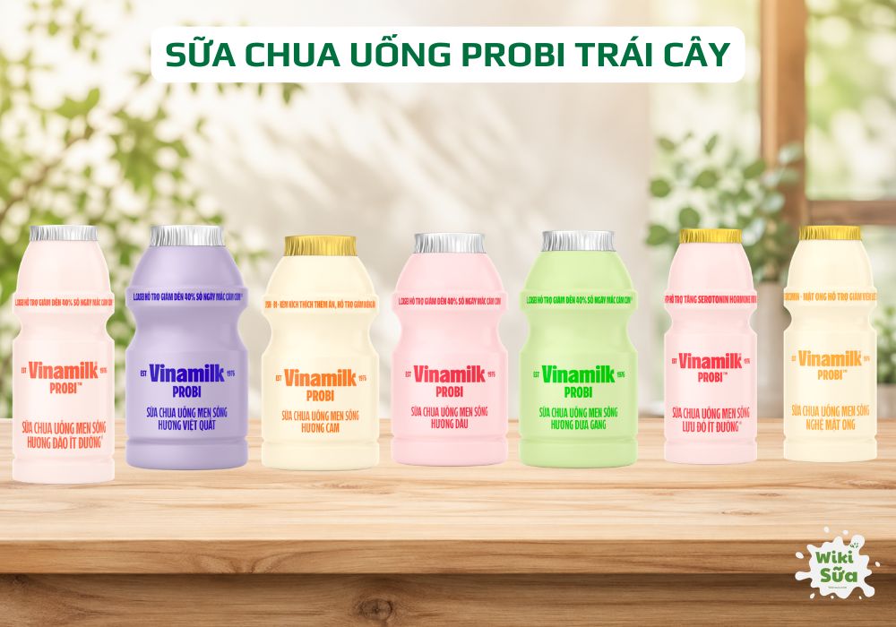 sữa chua uống vinamilk probi trái cây