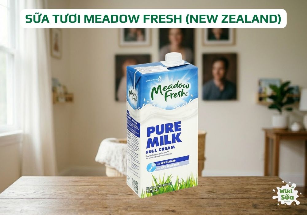 Sữa tươi Meadow Fresh bổ sung canxi và protein tự nhiên