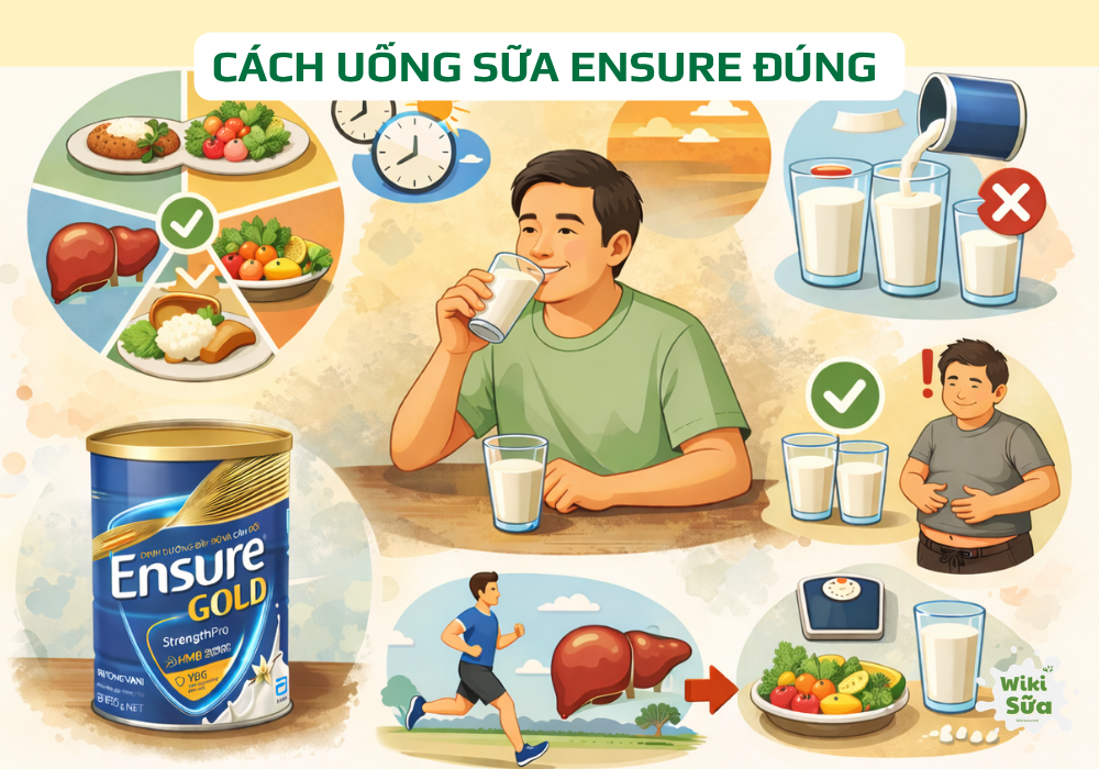 cách uống sữa ensure cho người gan nhiễm mỡ