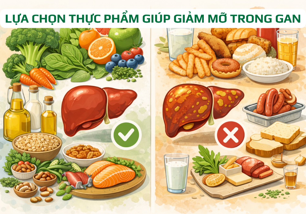 chế độ ăn uống phù hợp cho người gan nhiễm mỡ