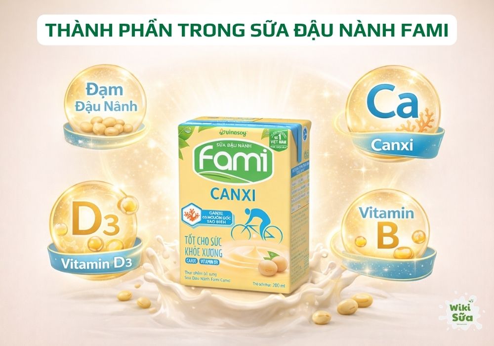 thành phần dinh dưỡng trong sữa đậu nành fami