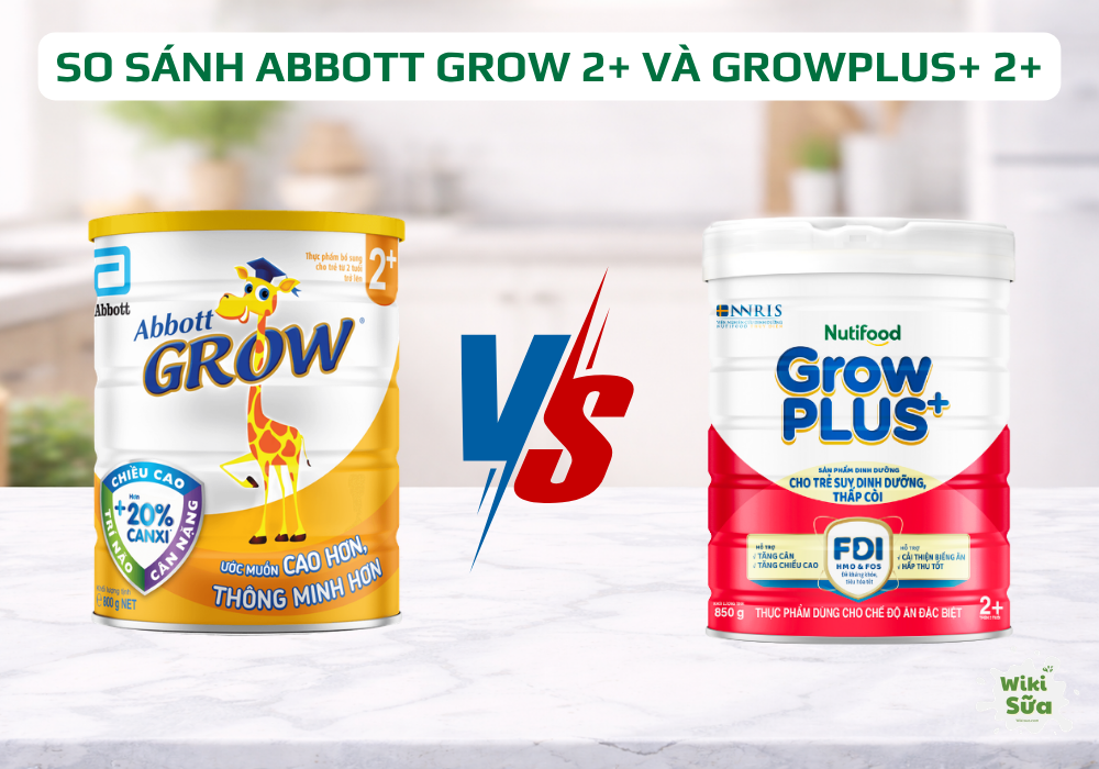 
So sánh Abbott Grow 2+ và GrowPLUS+ 2+ cho trẻ từ 2+
