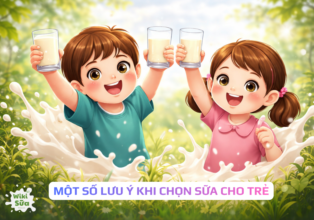 Một số lưu ý khi chọn sữa cho trẻ 