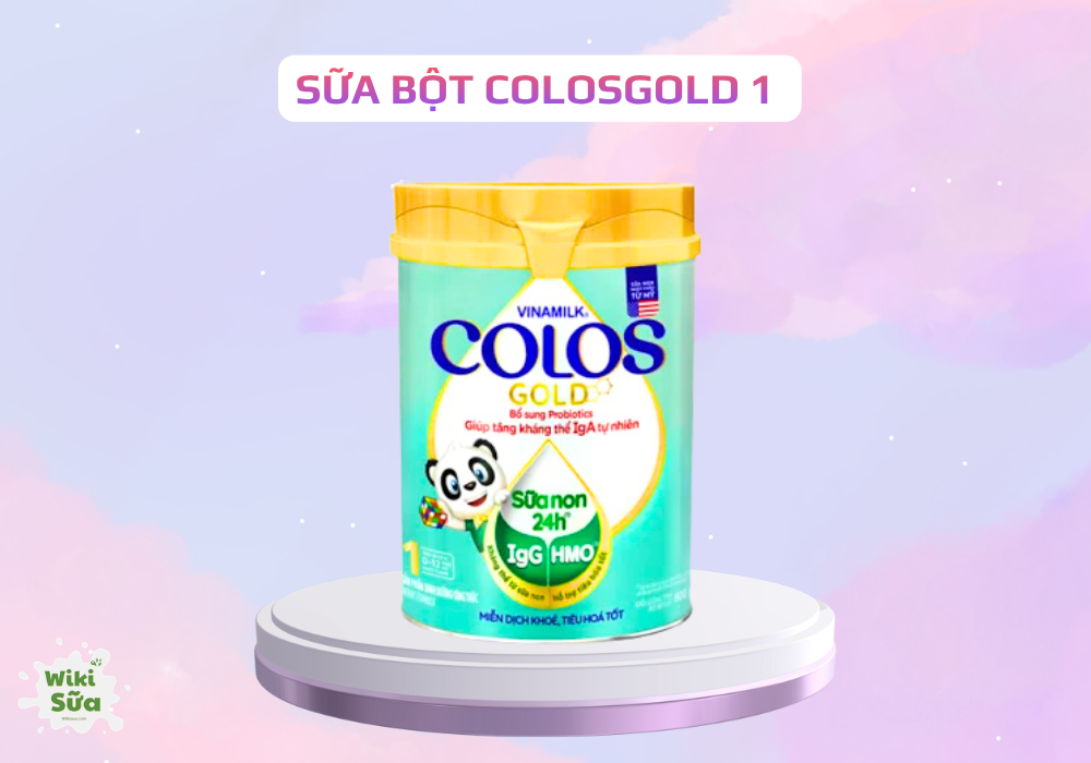 Sữa bột ColosGold 1 – nổi bật với sữa non 24h giúp tăng cường miễn dịch cho bé sơ sinh. 