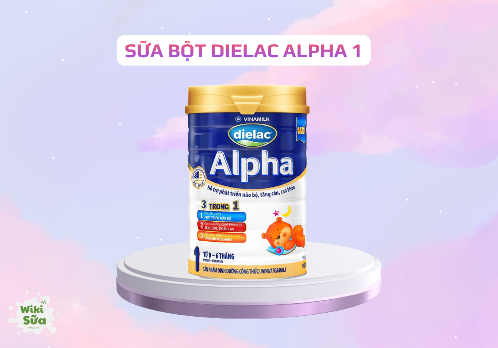 Sữa bột Dielac Alpha 1 – cung cấp dinh dưỡng cân bằng giúp bé phát triển ổn định trong giai đoạn đầu đời.