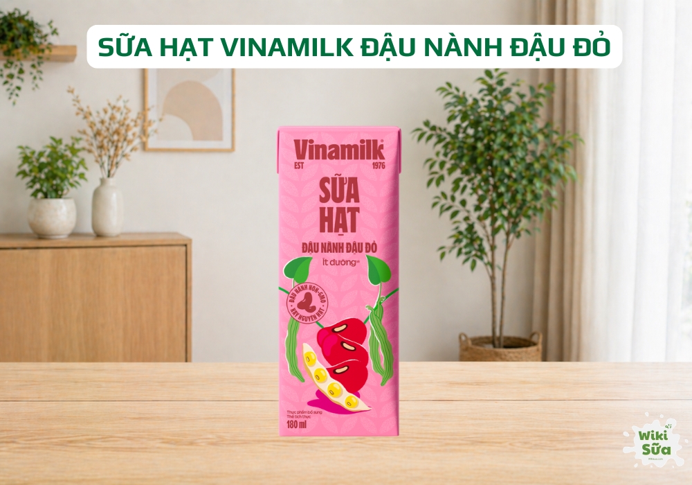 sữa hạt vinamilk đậu nành đậu đỏ 