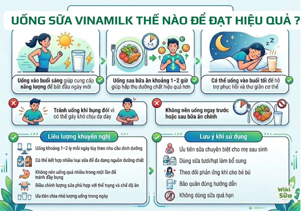 cách uống sữa đạt hiệu quả
