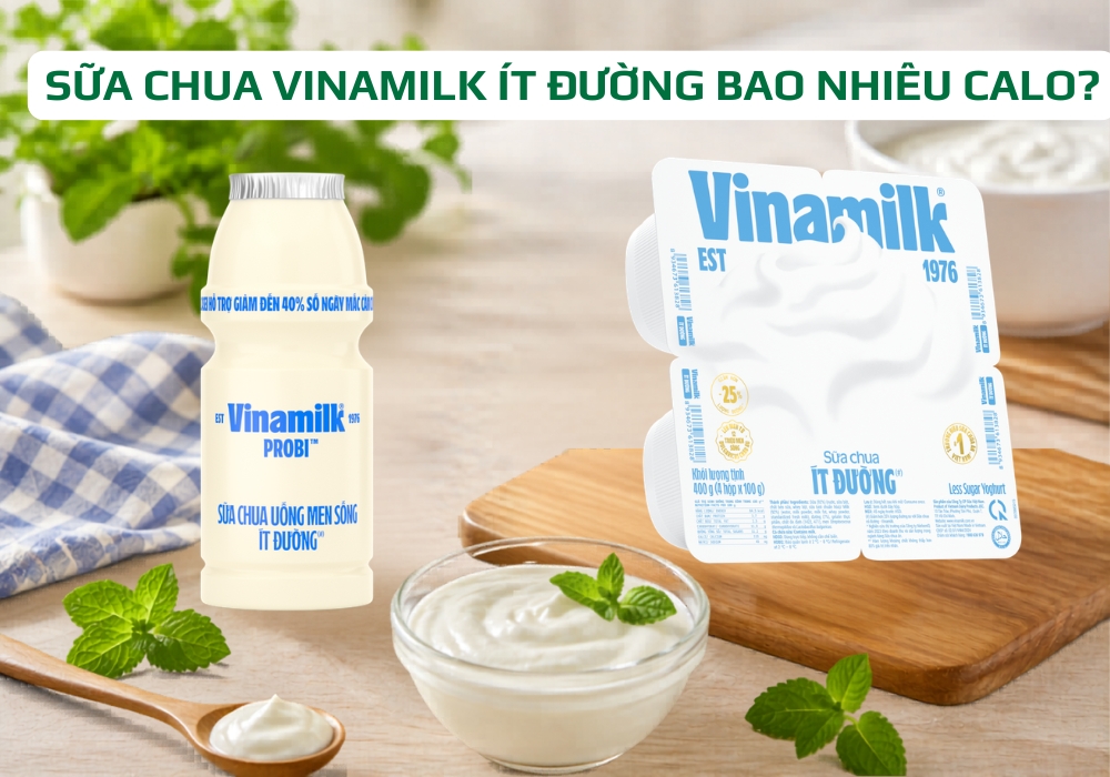 sữa chua vinamilk ít đường bao nhiêu calo