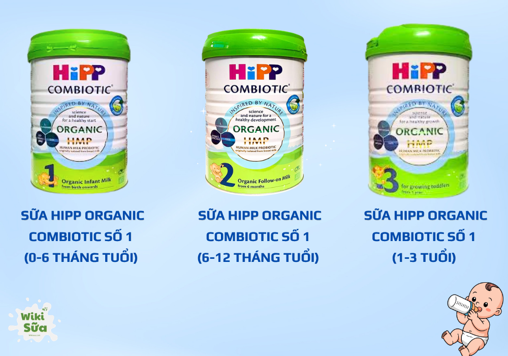 Một số dòng sữa công thức Hipp Organic Combiotic giống sữa mẹ 