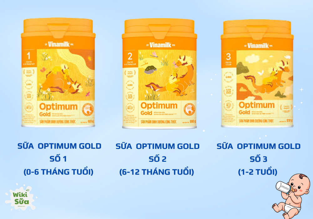 Một số dòng sữa công thức Optimum Gold giống sữa mẹ 