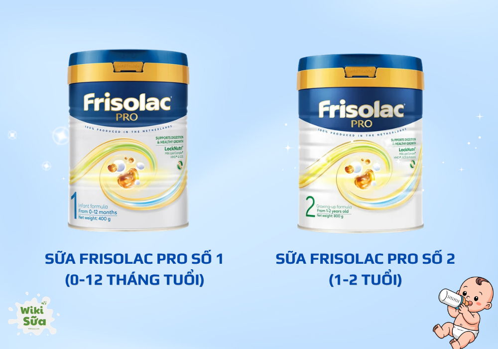 Một số dòng sữa công thức Frisolac Pro giống sữa mẹ 