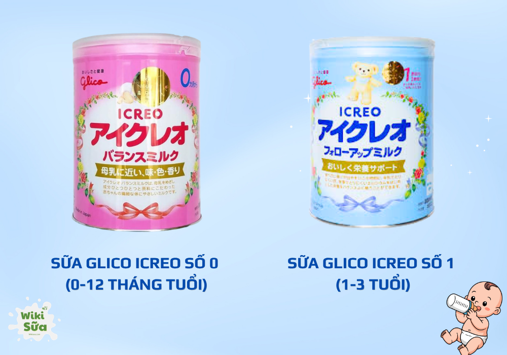 Một số dòng sữa công thức Glico Icreo giống sữa mẹ 