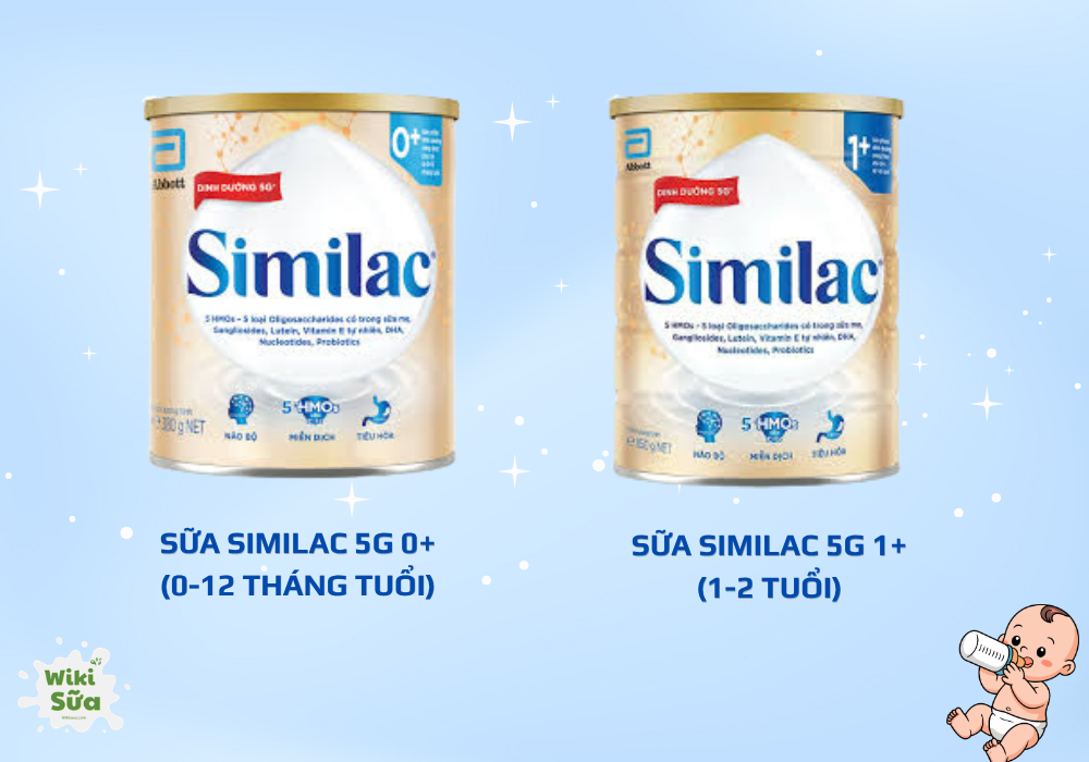 Một số dòng sữa công thức Similac 5G giống sữa mẹ 