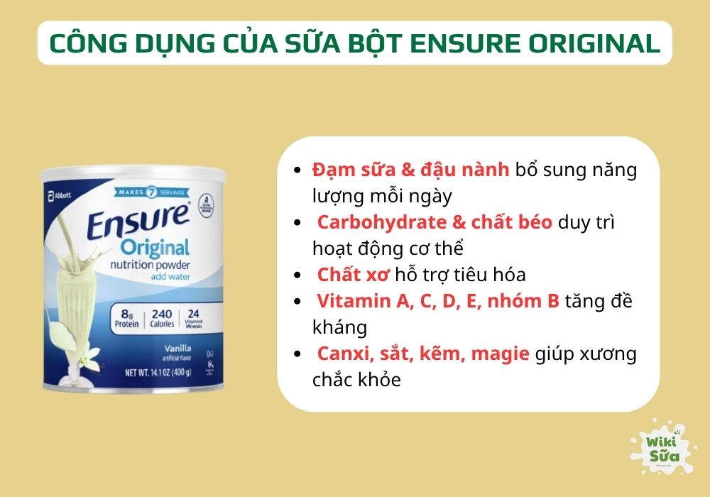 Ensure ORIGINAL - Sữa Ensure bột cho người già