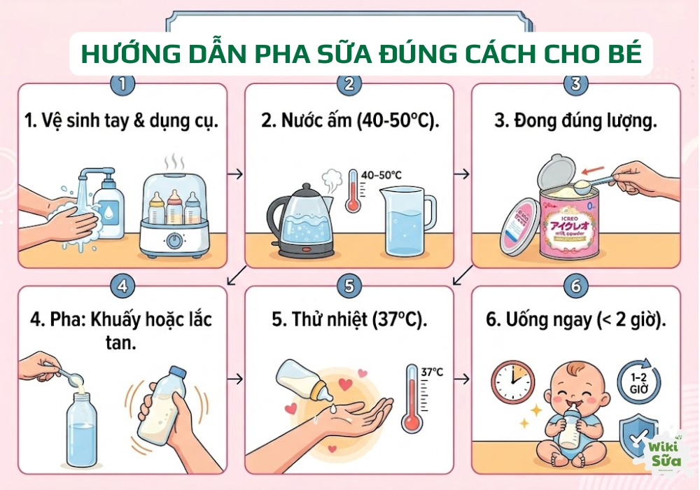cách pha sữa glico đạt hiệu quả