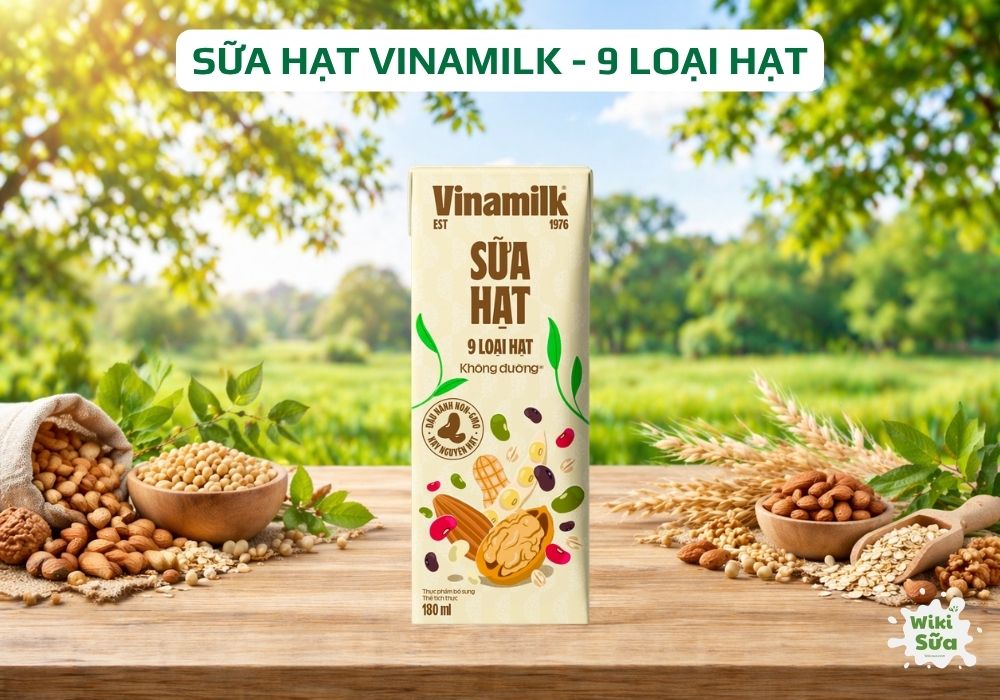 Sữa hạt Vinamilk 9 loại hạt, bổ sung dinh dưỡng từ hạt tự nhiên