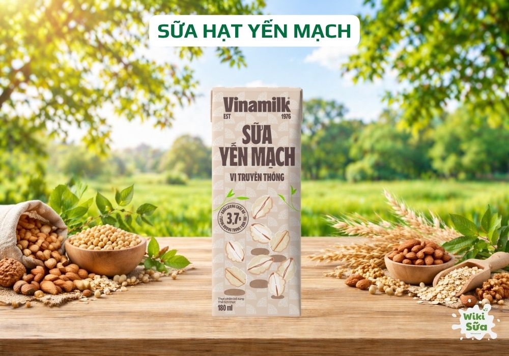 Sữa hạt yến mạch Vinamilk, vị thanh nhẹ dễ uống