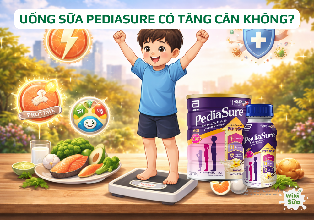 trẻ tăng cân khỏe mạnh nhờ bổ sung dinh dưỡng từ sữa pediasure