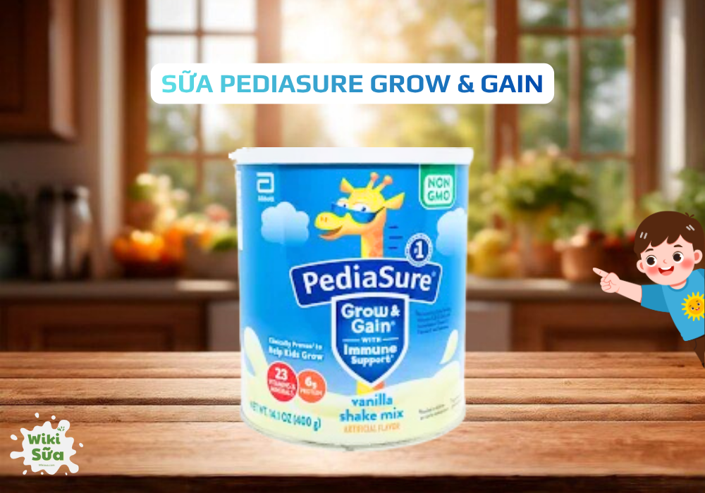 Sữa PediaSure Grow & Gain – giàu năng lượng giúp trẻ 5 tuổi tăng cân và bắt kịp đà tăng trưởng. 