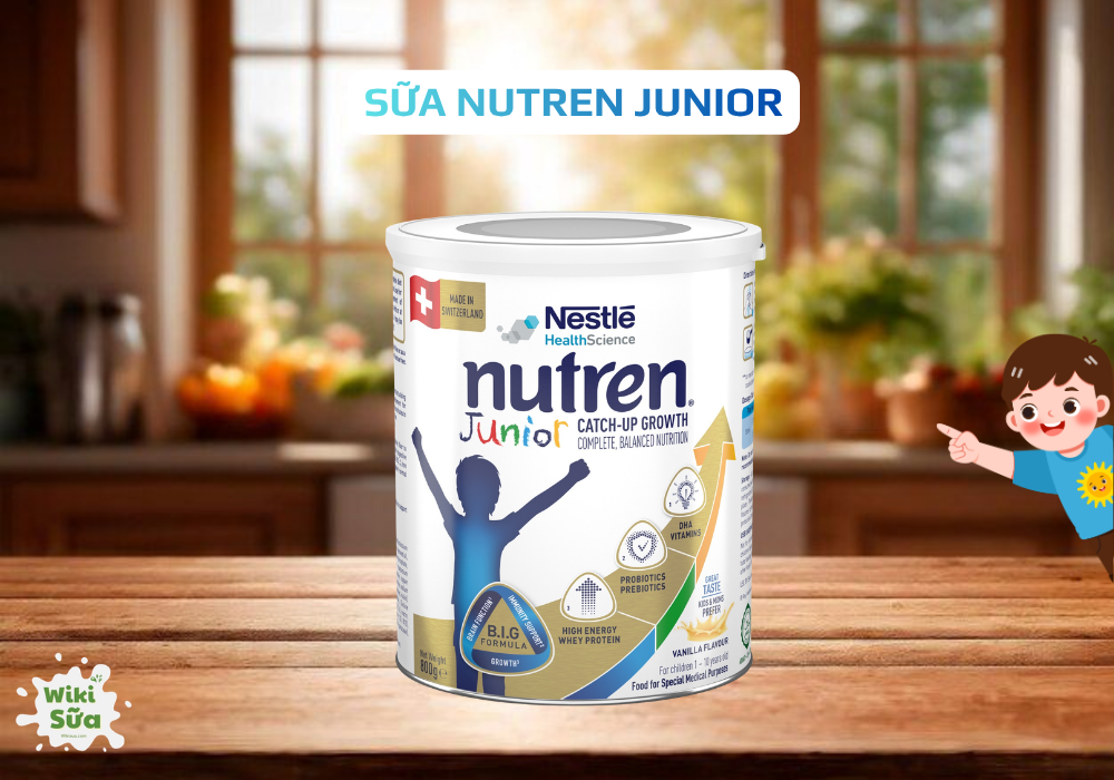 Sữa Nutren Junior – năng lượng cao giúp trẻ 5 tuổi tăng cân và phục hồi thể trạng hiệu quả 