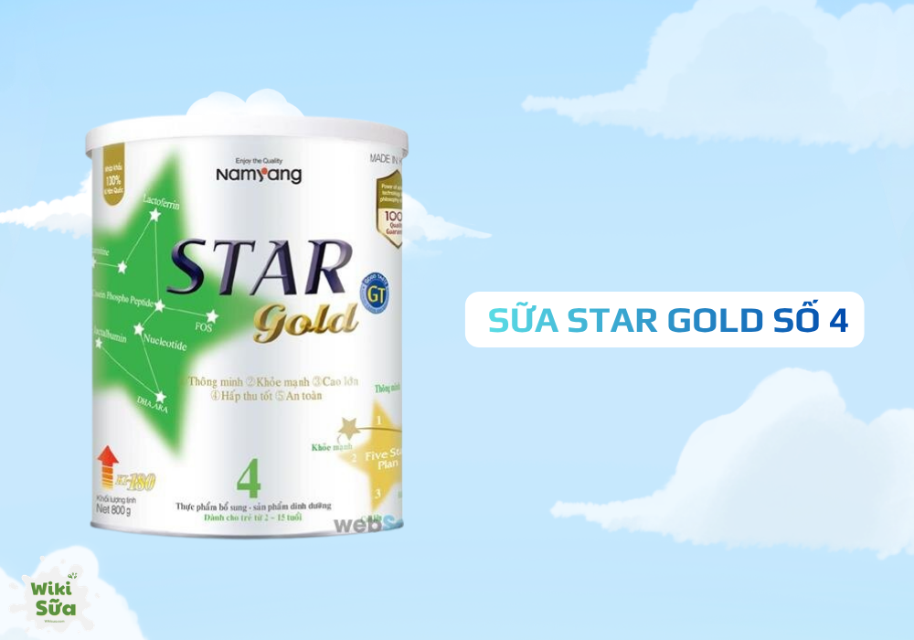 Sữa Star Gold số 4 – bổ sung canxi, D3, K2 cùng TallMax IGF1 hỗ trợ phát triển chiều cao vượt trội 