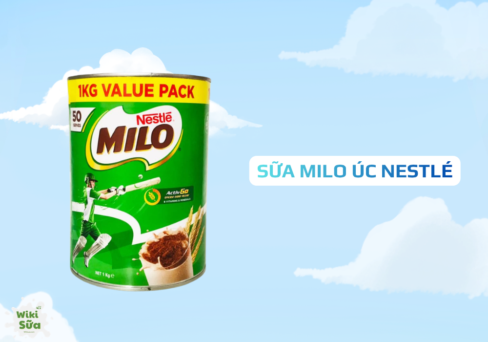 Sữa Milo Úc Nestlé – giàu canxi, sắt và vitamin nhóm B, hỗ trợ phát triển thể chất và bổ sung năng lượng 