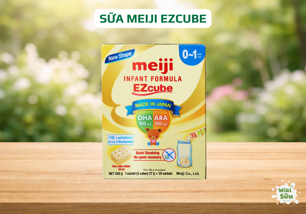 Sữa Meiji EZcube tiện lợi, hỗ trợ tiêu hóa và hấp thu tốt 