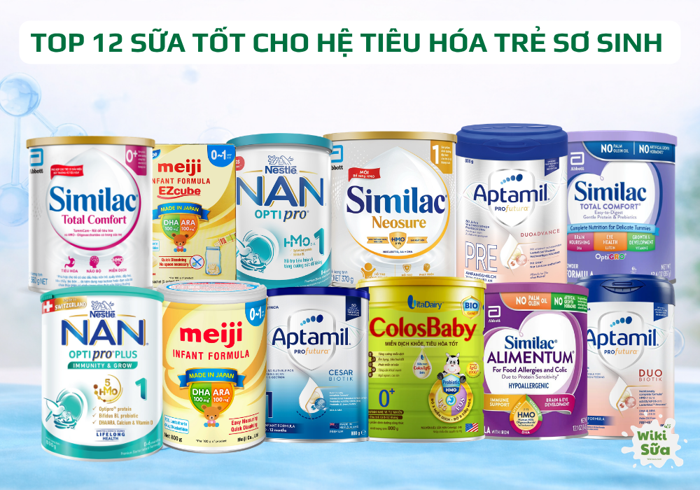sữa tốt cho hệ tiêu hóa trẻ sơ sinh