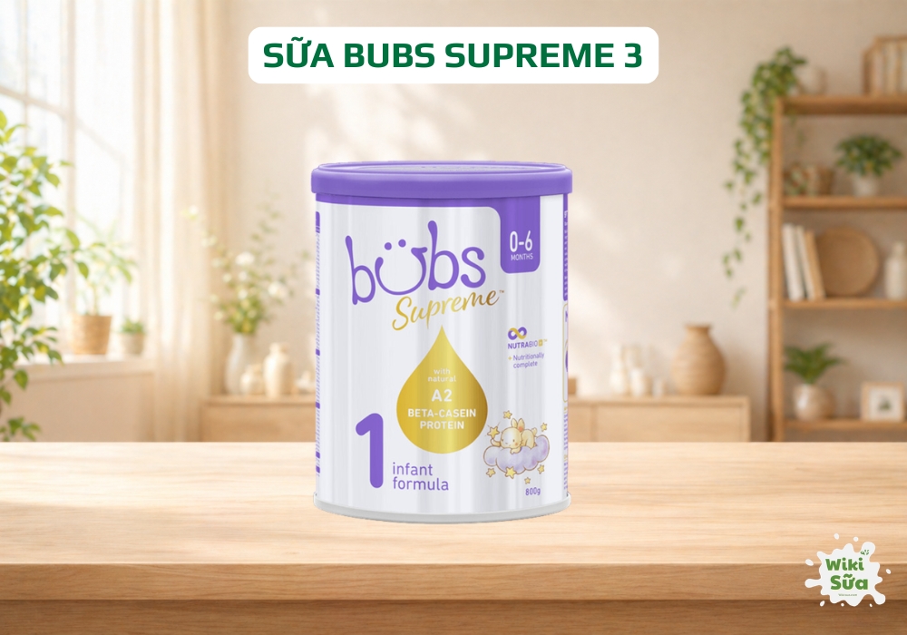 Sữa Bubs Supreme 3 cho trẻ từ 1-3 tuổi
