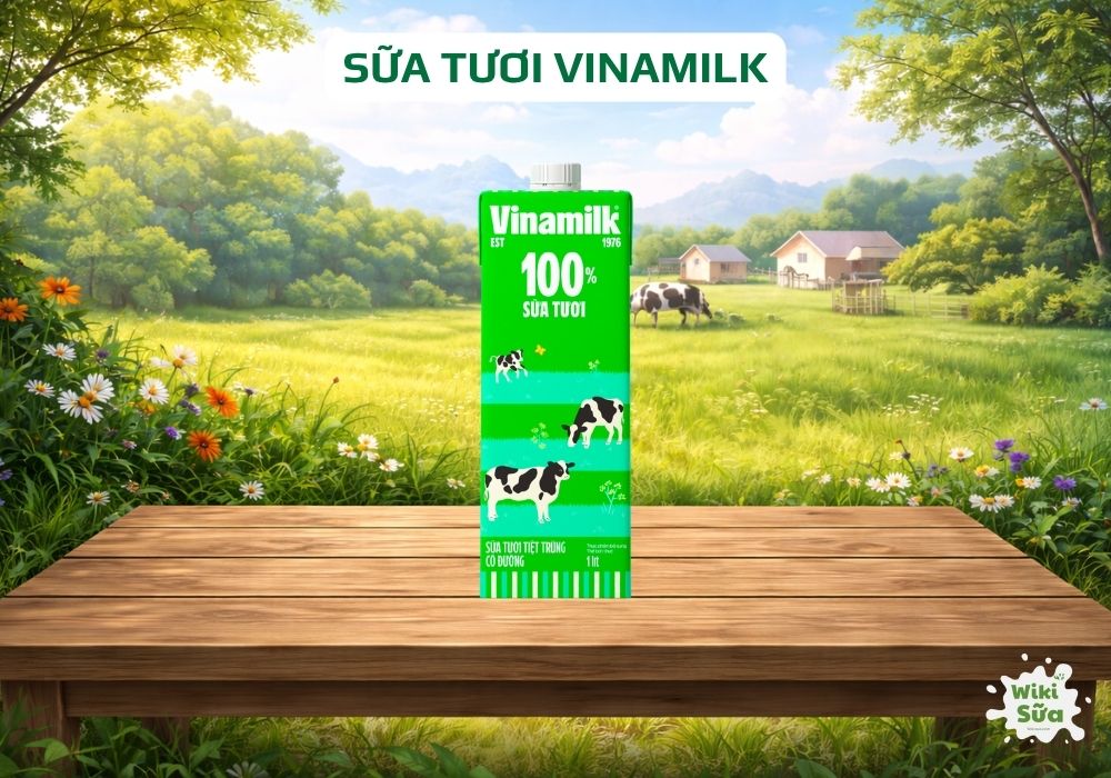 Vinamilk sữa tươi nguyên chất, bổ dưỡng, vị ngon tự nhiên