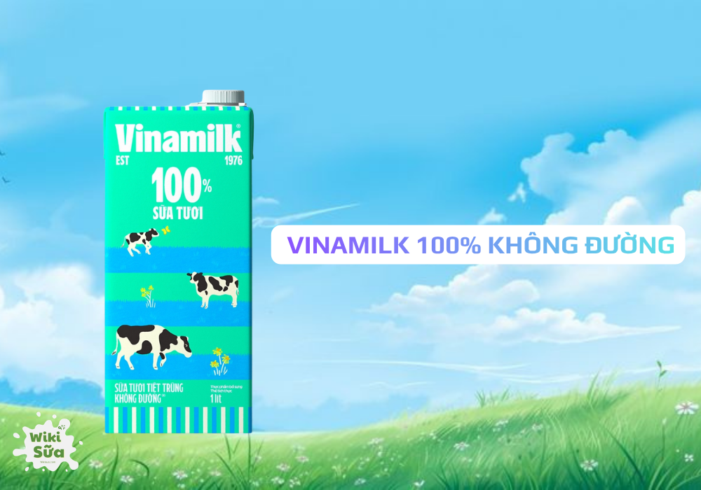 Vinamilk 100% – sữa tươi không đường tiện lợi, phù hợp cho mẹ bầu duy trì chế độ ăn lành mạnh mỗi ngày. 