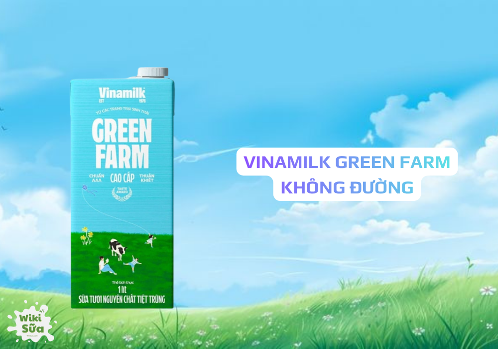 Vinamilk Green Farm – sữa không đường chuẩn “3 Không”, lựa chọn an tâm cho mẹ bầu. 