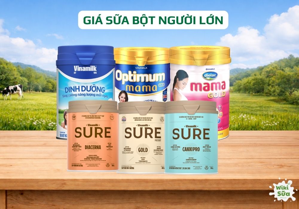 giá sữa bột người lớn vinamilk