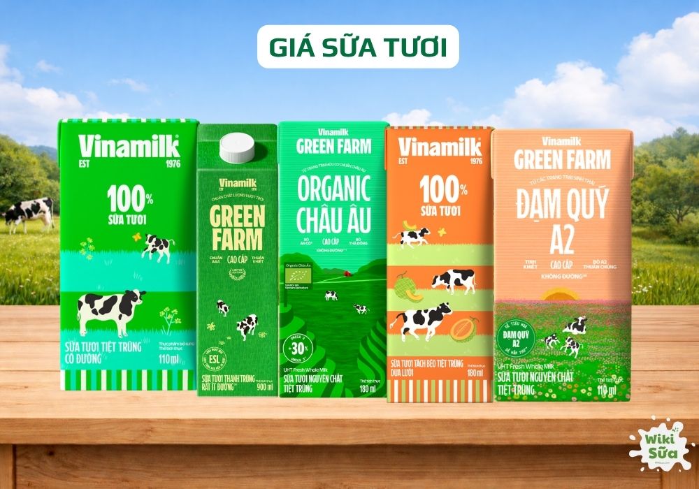 giá sữa tươi vinamilk