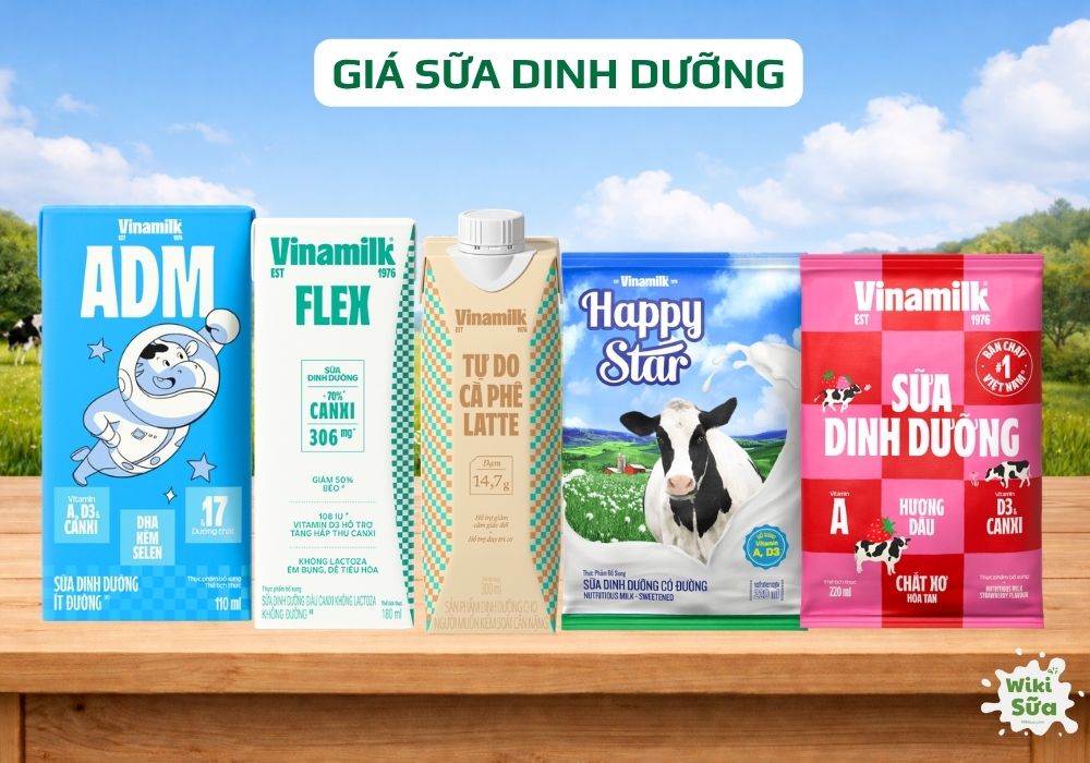 giá sữa dinh dưỡng Vinamilk