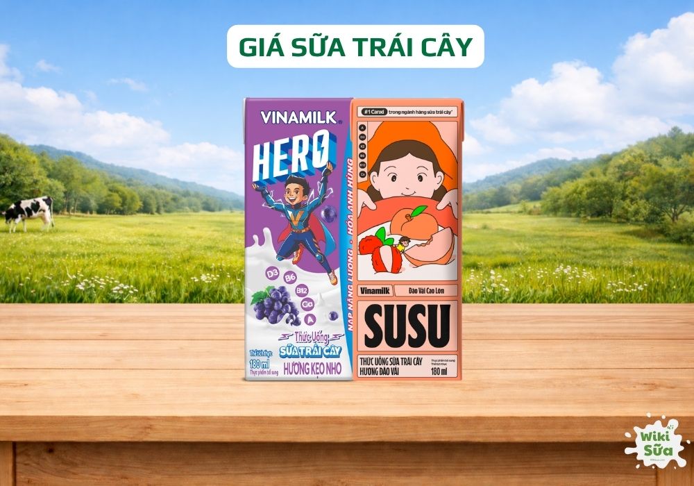 giá sữa trái cây vinamilk