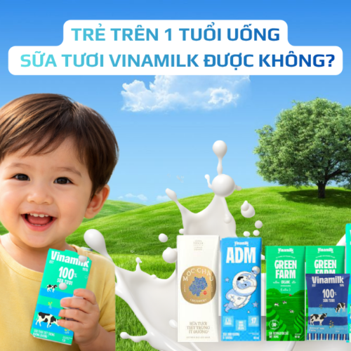 Trẻ trên 1 tuổi uống sữa tươi Vinamilk được không? Một số điều cần biết